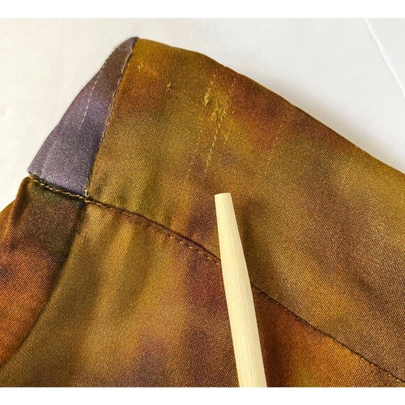 Zara Satin Effect Geometric Pants Womens Size Small Multicolor Wide Leg Flaws - Picture 10 of 16